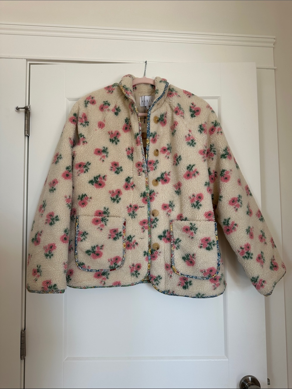 Mable Floral Sherpa Puffer Jacket